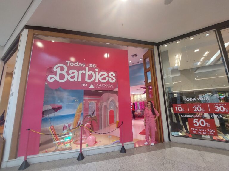 Shopping de Manaus oferece cenários instagramáveis para fãs da Barbie