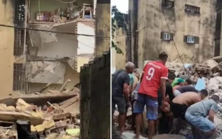 Corpos de mãe e filhos são encontrados abraçados nos escombros de prédio no Grande Recife
