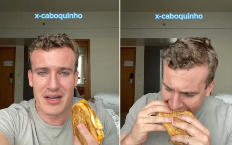 Saudade: australiano chora ao comer x-caboquinho ao retornar a Manaus