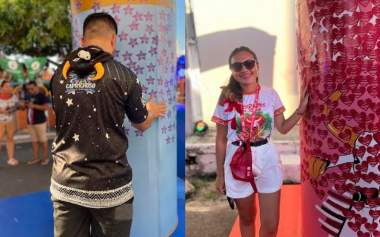 Espaço Brahma conquista público com torcidômetro e tatuagem temática de Boi Bumbá