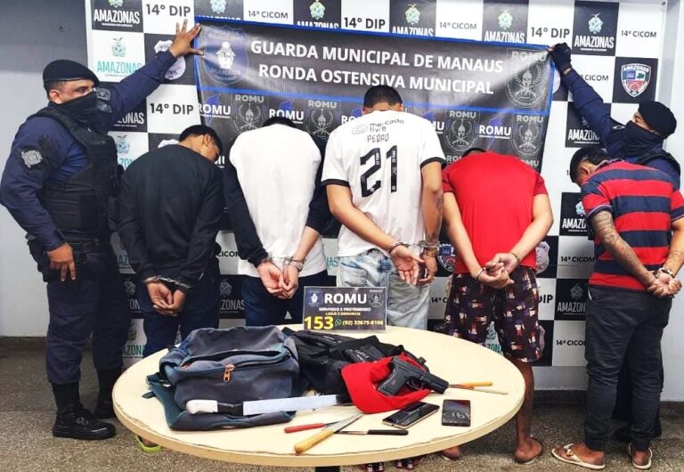 Trio é preso por assaltos a ônibus em Manaus